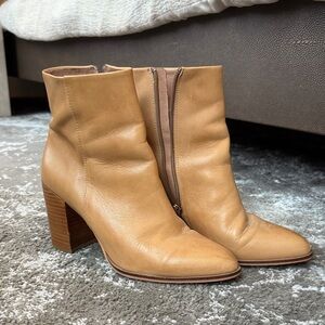 Tan Leather Ankle Boots